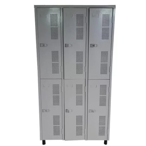 Roupeiro de aço 6 portas com divisão